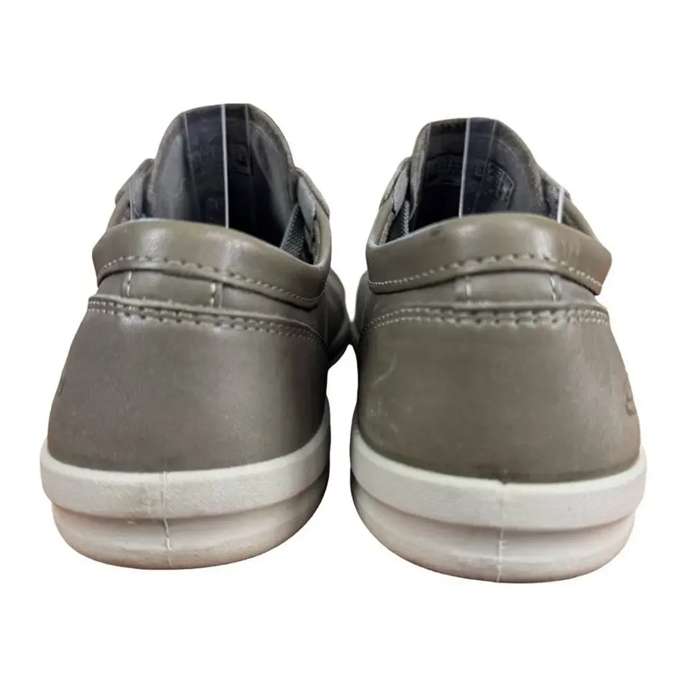 Keen Lorelai Sneakers Olive Green Leather Lace Up Sneakers Casual Shoes sz 6